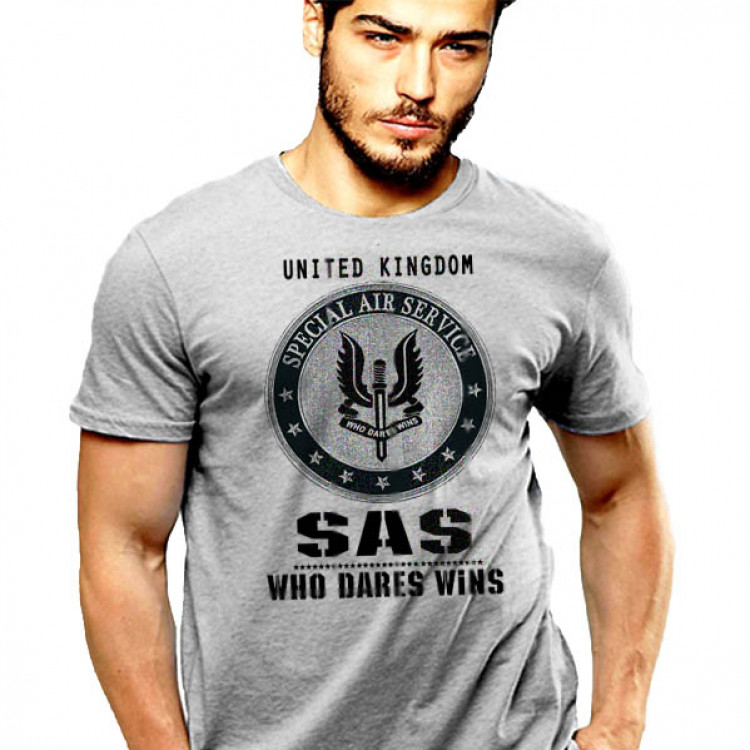 British SAS T-Shirt Who Dares Wins UK Special Air Service
