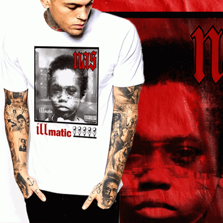 Oldschool Hip Hop T-Shirt 90s 5 Mics Classic Rap Music Tee