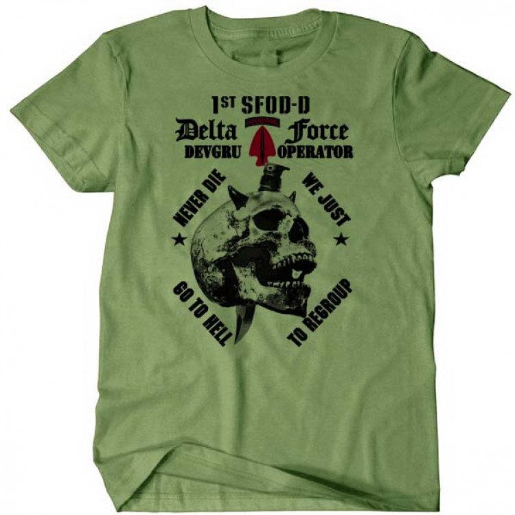Delta Force T-Shirt US Army Special Forces Cotton Tee American Patriot