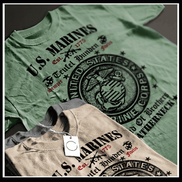 US Marines Semper Fidelis Leatherneck T-Shirt