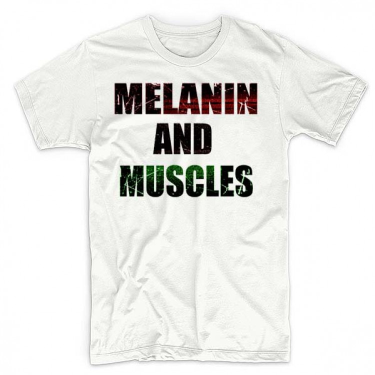 Melanin And Muscle T-Shirt Black Power African Pride Cotton Tee