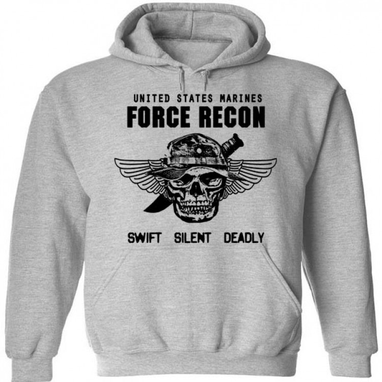 USMC Force Recon Hoodie Swift Silent Deadly
