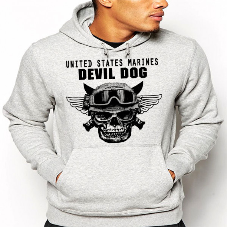 USMC Hoodie Marine Corp Devil Dog Teufel Hunden