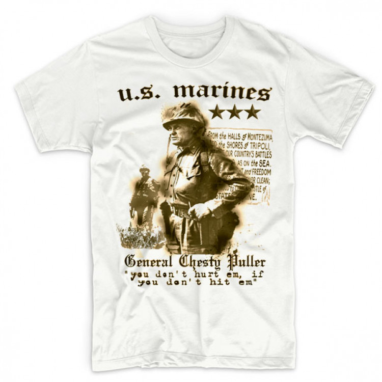 USMC T-Shirt Chesty Puller Men Cotton tee