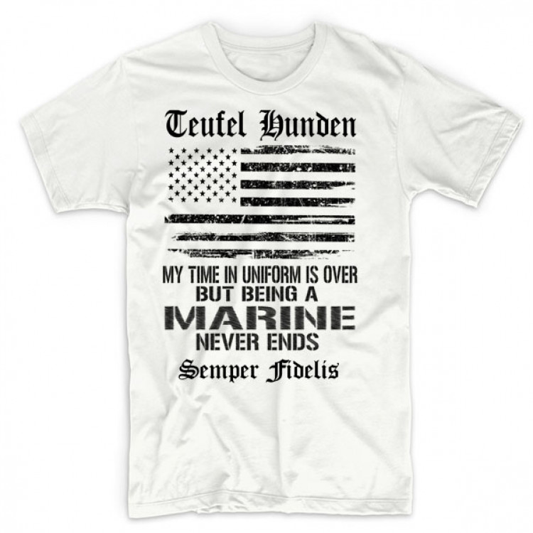 USMC T-Shirt Semper Fidelis Once A Marine