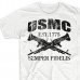 USMC T-Shirt Marine Corps Patriotic Combat Arms Men Cotton Tee VIII