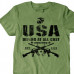 USMC T-Shirt Marine Corps Patriotic Combat Arms Men Cotton Tee II