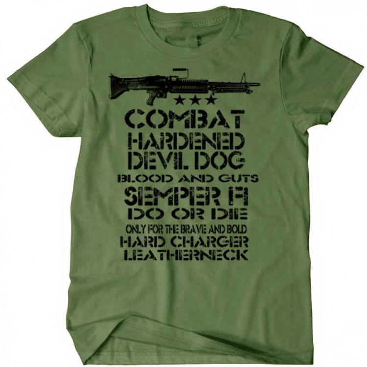 USMC T-Shirt Combat Hardened Leatherneck