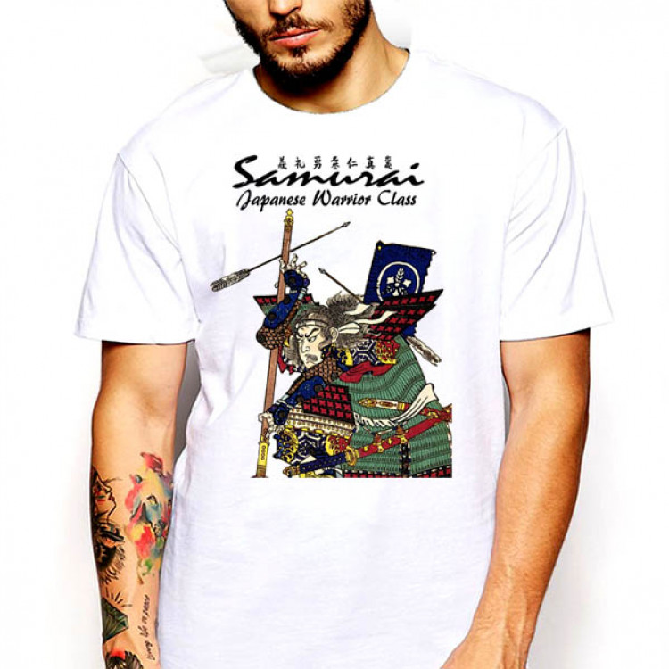 Samurai swordsman t-shirt bushido way of the warrior tee
