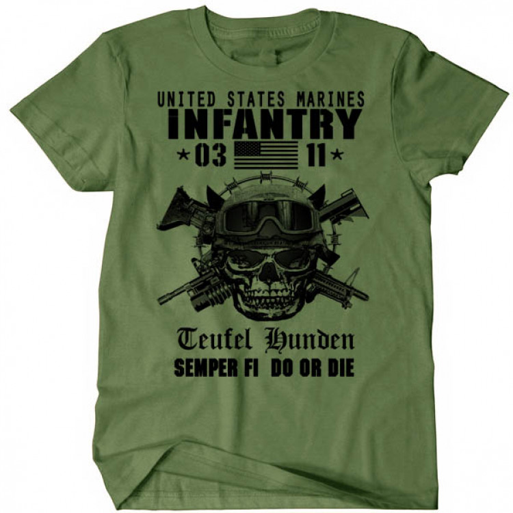USMC T-Shirt Infantry US Marines Dealers In Death